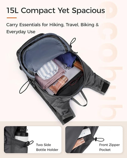 ECOHUB 15L Lightweight Packable Hiking Backpack - Image 4