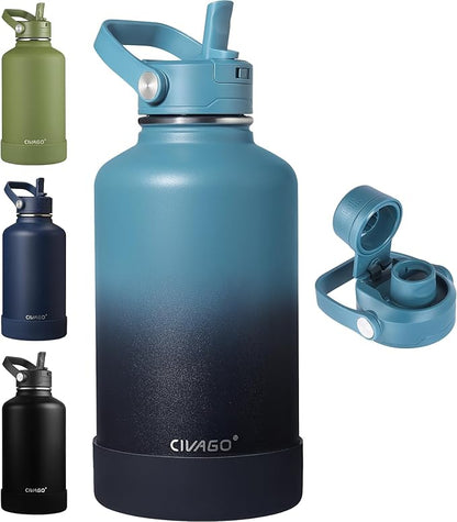 CIVAGO 64 oz Insulated Stainless Steel Water Bottle by CIVAGO