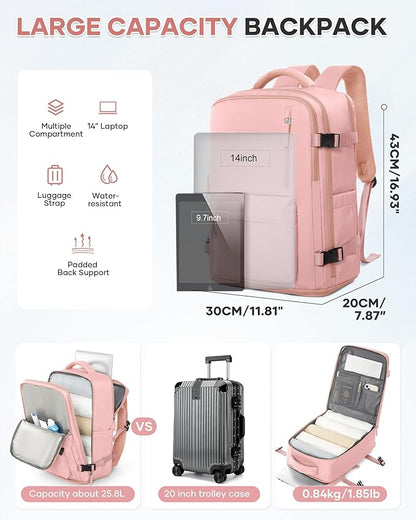WONHOX Large Travel Backpack Carry on Flight Approved Laptop Work Business - Image 5