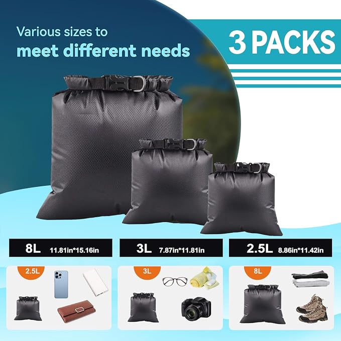 6PCS Dry Bags Waterproof, Lightweight Dry Bags - Image 2