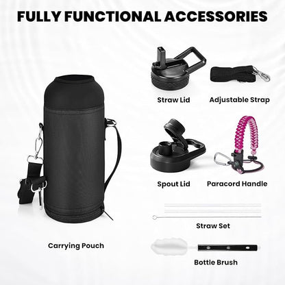 RAYMYLO Insulated Water Bottle 40 oz, Triple Wall Vacuum Stainless Steel - Image 6