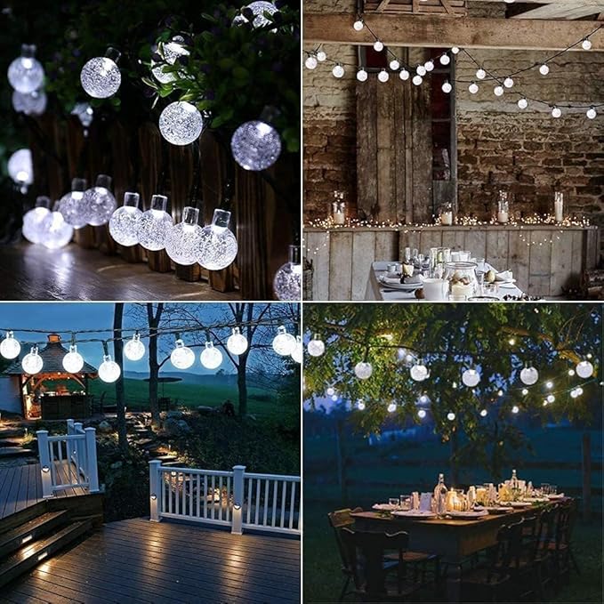 Toodour Solar String Lights Outdoor, 36ft 60 LED Globe String Light - Image 4