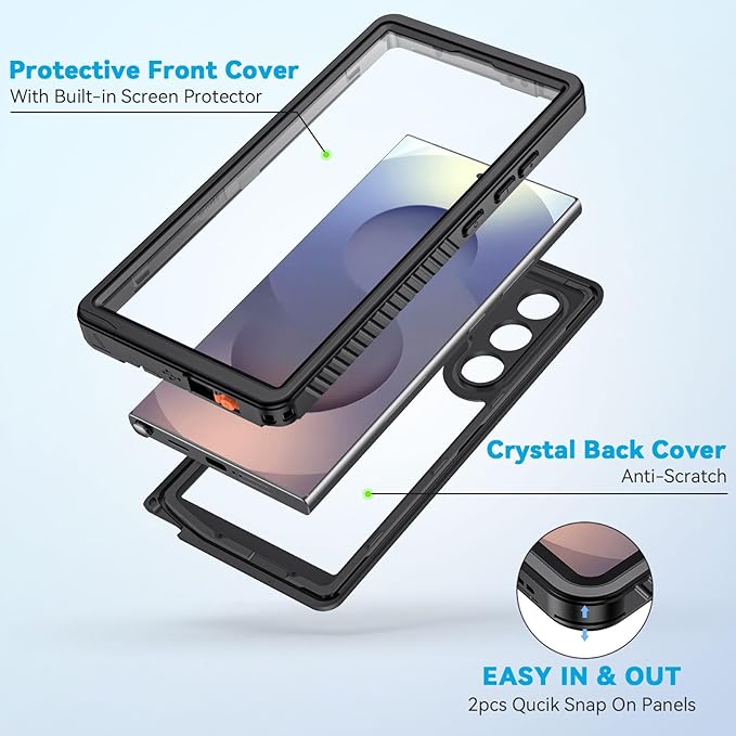 Lanhiem Magnetic for Samsung Galaxy S25 Ultra Case, IP68 Waterproof Dustproof - Image 4