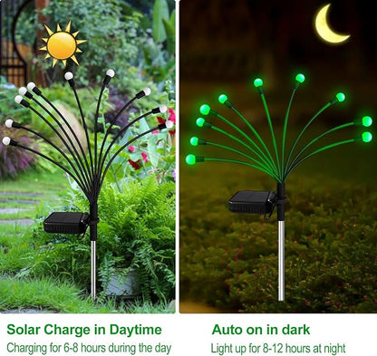 Kohlrabi Solar St Patricks Day Lights Outdoor, 4 Pack 32 LED Solar Green - Image 3