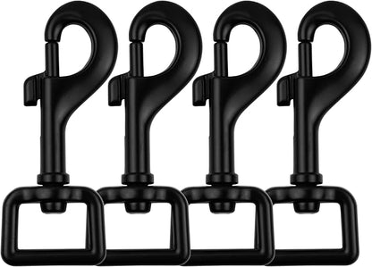 Garwor Heavy Duty Swivel Snap Hooks Black Electrophoresis Coating 3/4" 4 Pcs by Garwor
