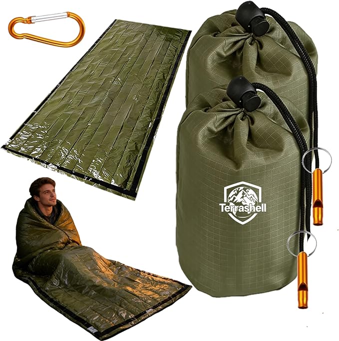 Sleeping Bag, Terrashell Blanket, Emergency Sleeping Bag, Compact Lightweight by Unknown