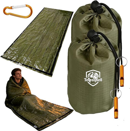 Sleeping Bag, Terrashell Blanket, Emergency Sleeping Bag, Compact Lightweight by Unknown