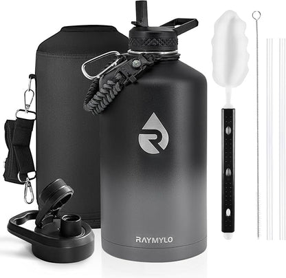 RAYMYLO One Gallon Water Bottle Insulated, Triple Walled Vacuum Stainless Steel by RAYMYLO