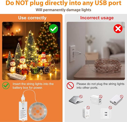 HXWEIYE Fairy Lights Battery Operated - Image 2