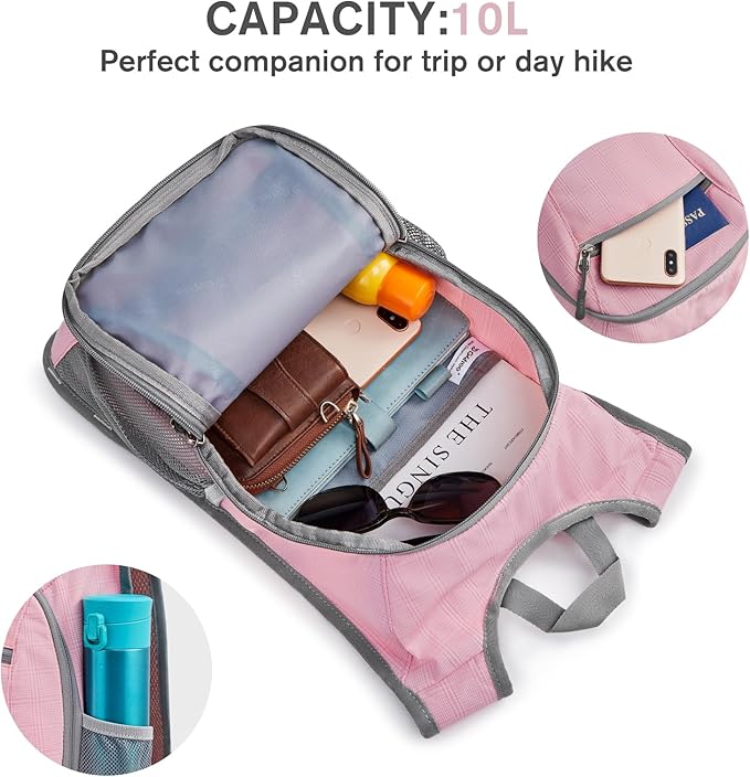 G4Free 10L/15L Hiking Backpack Lightweight Packable Hiking Daypack Small Travel - Image 3