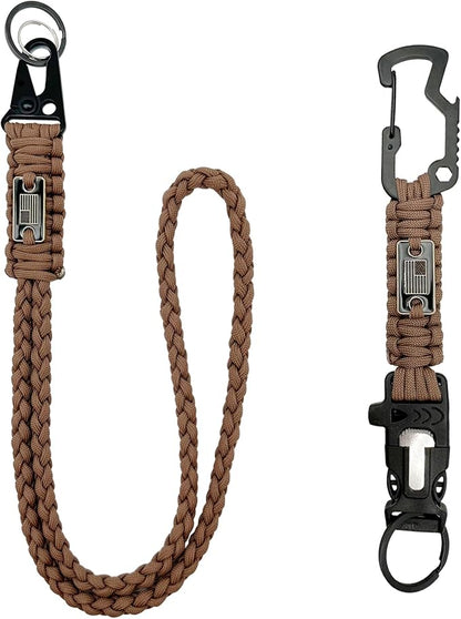 DDOUT Heavy Duty Paracord Lanyard 550 Paracord Braided Keychain by DDOUTOutdoor