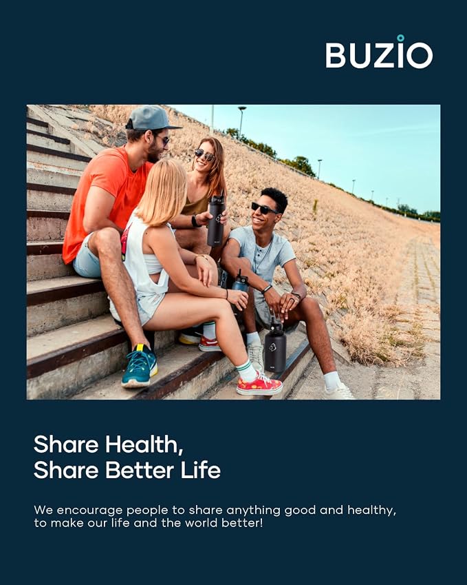 BUZIO Vacuum Insulated Stainless Steel Water Bottle 64oz BPA Free Double Wall - Image 8