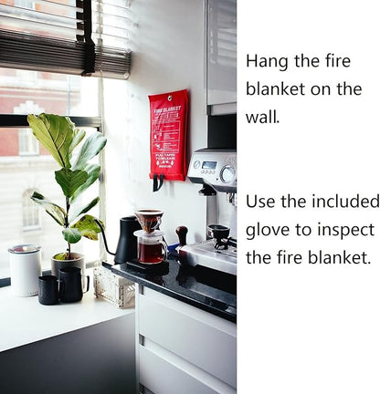 Leberna 5 Pack 39.9x39.3 Fire Blanket Fire Suppression Blanket | Fiberglass - Image 9
