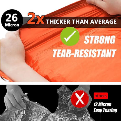 Frelaxy Emergency Blanket 2-Pack, Extra-Thick Extra-Large Space Blankets - Image 3