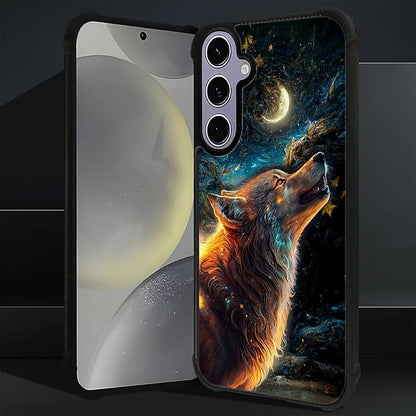 for Samsung Galaxy S24 S25 Case, Star Cave Hungry Wolf Pattern Graphic Design - Image 6