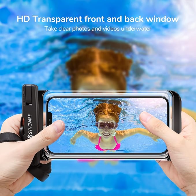 SYNCWIRE [2-Pack Waterproof Case IPX8 Universal Waterproof Phone Pouch Dry Bag - Image 5
