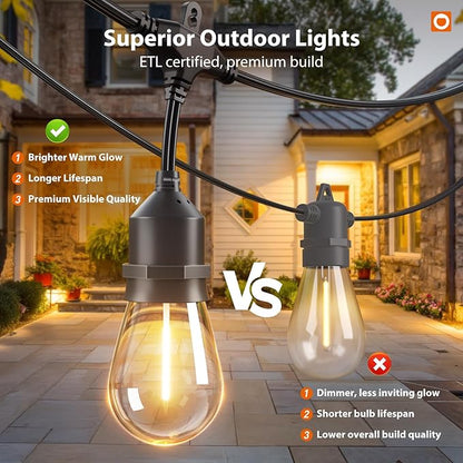 addlon 200FT Outdoor String Lights LED - Image 4
