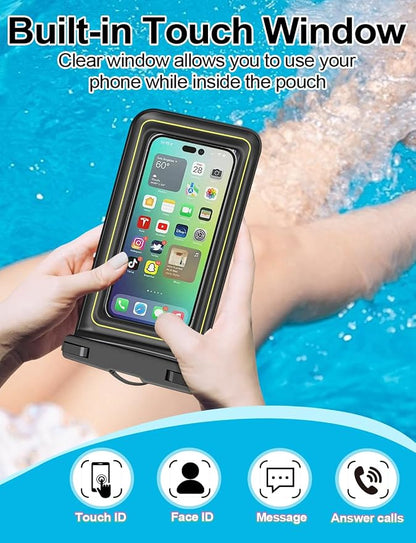 Famoby 4 Pack IP68 Waterproof Phone Pouch Adjustable Neck Lanyard Dry Bag - Image 8