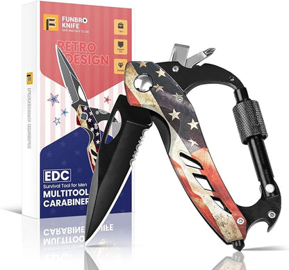 FUNBRO Multitool Carabiner Knife Tools by FUNBRO
