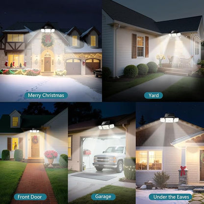 Solar Flood Lights Outdoor- 2800LM 200LED Solar Motion Sensor Lights, 3 Heads & - Image 8