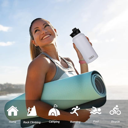 HASLE OUTFITTERS 32 oz Insulated Water Bottle Stainless Steel Double Walled - Image 6