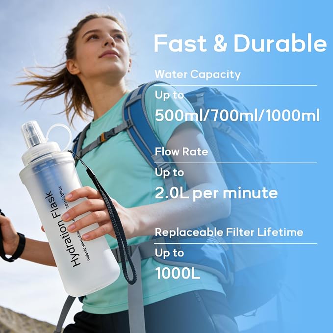 500ml Soft Flask Water Bottle, Collapsible Water Bottle - Image 6