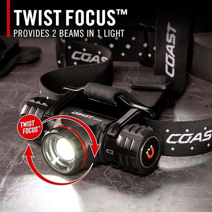 Coast® XPH34R 2700 Lumen USB-C Rechargeable-Dual Power LED Headlamp withPURE - Image 4