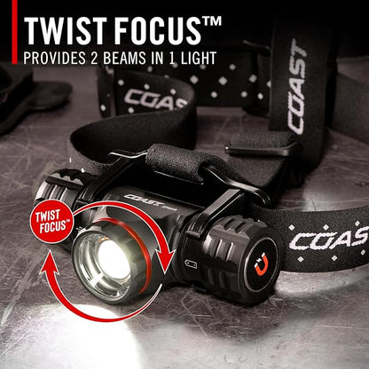 Coast® XPH34R 2700 Lumen USB-C Rechargeable-Dual Power LED Headlamp withPURE - Image 4