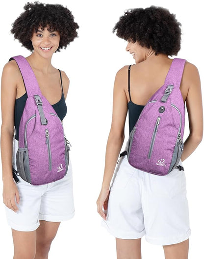 WATERFLY Small Hiking Sling Bag: Crossbody Sling Backpack Chest Bag Daypack - Image 6