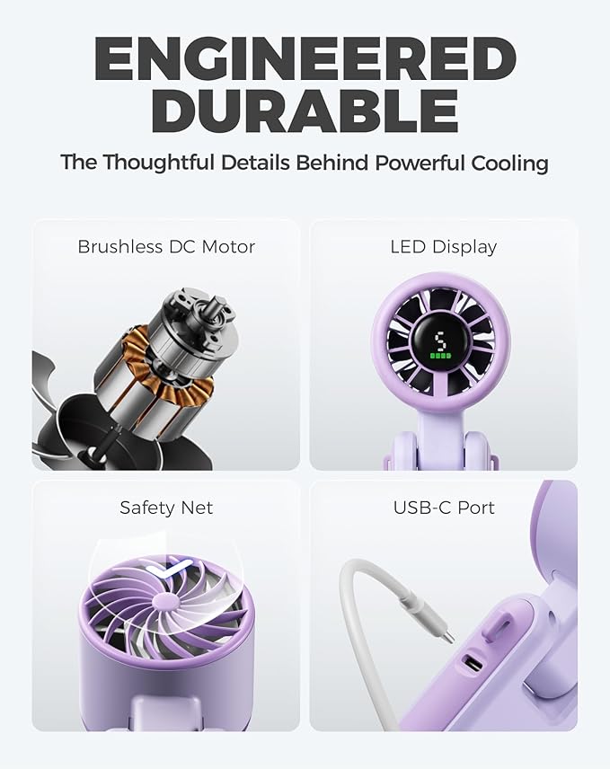 Diveblues Portable Handheld Turbo Fan, 5 Gear Wind, Battery Operated, 3 IN 1 - Image 8