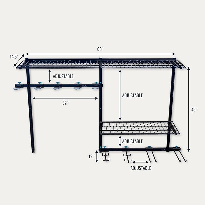 StoreYourBoard G-Bike Pro Garage Storage System, Adjustable 5 Bike Rack - Image 8
