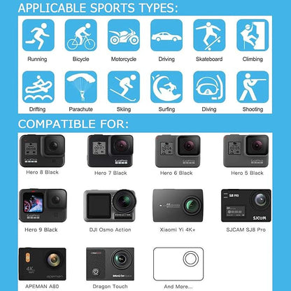 Action Cameras Accessory Kit, Bonvvie 50-in-1 Sports Camera Accessory Kit - Image 7