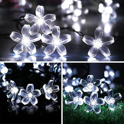 ITICdecor Outdoor Solar Flower String Lights Waterproof 50 LED Fairy Light - Image 6