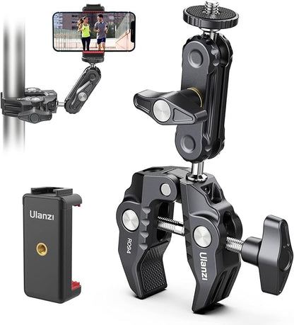 ULANZI Super Clamp Camera Clamp Mount Monitor 360° Ballhead Magic Arm Double by ulanzi