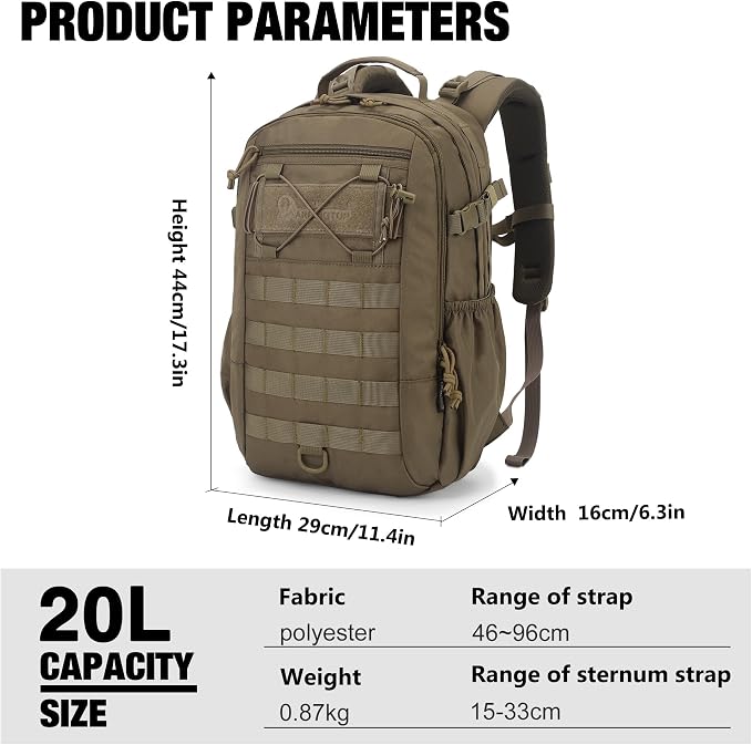 Mardingtop Small Military Tactical Backpack - Image 2