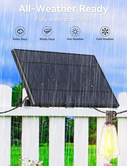 Brightever 120FT Solar String Lights Outdoor Waterproof, Patio Lights Solar - Image 5