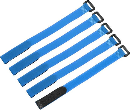 MECCANIXITY 5Pcs Reusable Battery Tie Down Straps, 0.8x12" Blue Nylon by MECCANIXITY