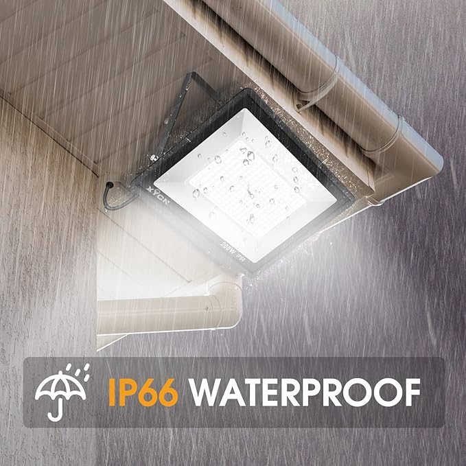 XYCN 150W LED Flood Light Outdoor, 2 Pack 15500LM Super Bright Security Light - Image 2