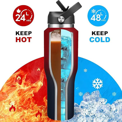SENDESTAR 40oz Water Bottle Wide Mouth Stainless Steel Vacuum Insulated Double - Image 4