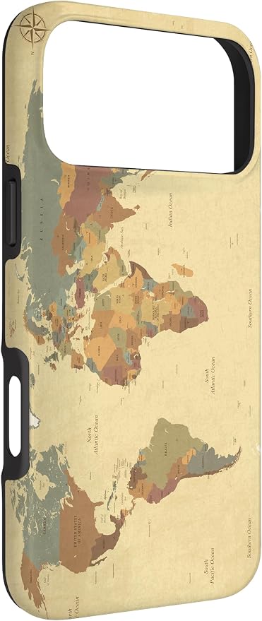 Globe Map Smartphone Cell Cover Gift World Map Pattern Phone Case - Image 3