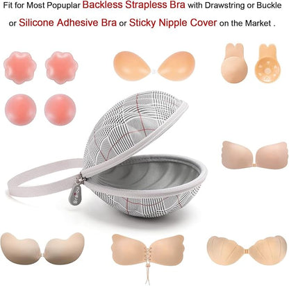 Hard Travel Case for Silicone Bras Premium Nubra Organizer Portable Lingerie - Image 3