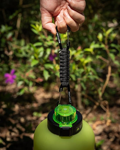 Paracord Braided Carabiner Keychain Lanyard Strap, Hanger Stroller Hook w/2 - Image 5