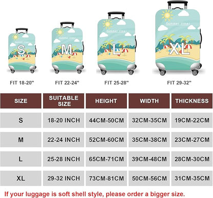 WUJIAONIAO Travel Luggage Cover Baggage Suitcase Cover Protector Skins 18-32 - Image 2