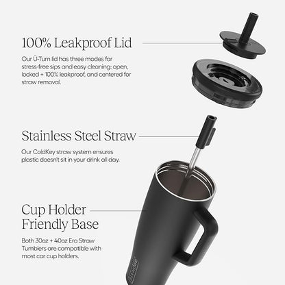 BrüMate Era 30 oz Tumbler with Handle & Straw | 100% Leakproof Insulated Water - Image 2