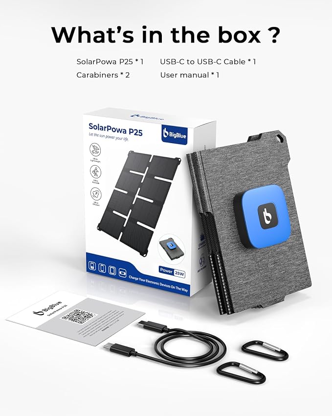 BigBlue Ultra-Light Portable 25W Solar Panel Charger - Image 8