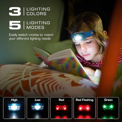 EverBrite Rechargeable Headlamp, 2 Pack Kids Headlamp - Image 2
