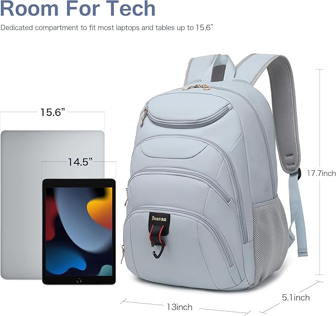 Boavan Laptop Backpack for women, 15.6 inch Laptop Bag - Image 3