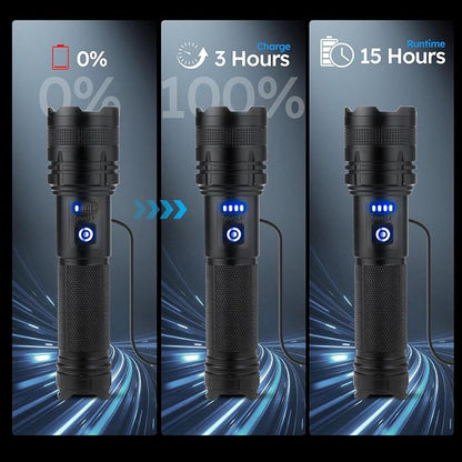 THY TRY Rechargeable LED Flashlight 2-Pack, 90000 High Lumens Super Bright - Image 7