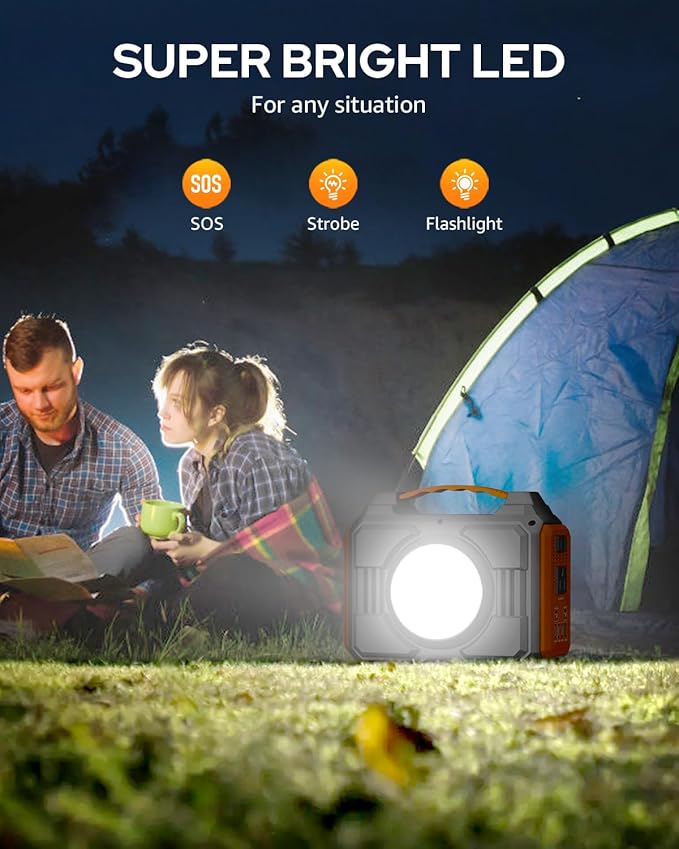 Portable Power Station 300W, Outdoor Solar Generator Backup Battery Pack - Image 6
