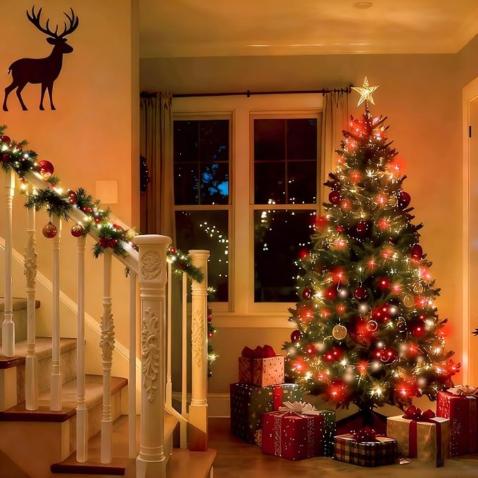 88FT 240LED Extra-Long Connectable String Lights Indoor Outdoor Clear Wire - Image 7